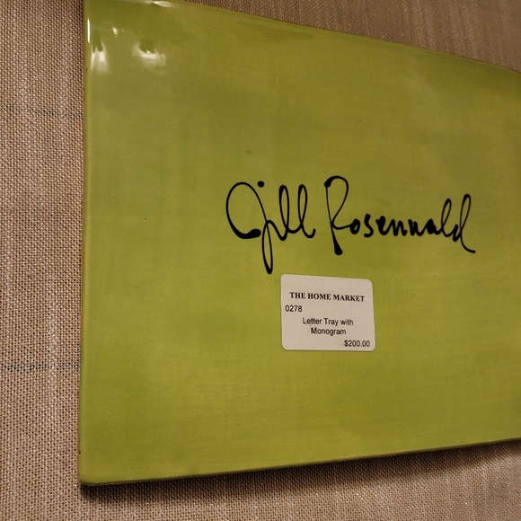 Jill Rosenwald Signed Ceramic Monogram K. G Tray - Picture 10 of 12